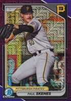 2024 Bowman Mega Box Chrome Prospects #125 Paul Skenes Purple Refractor Baseball Card