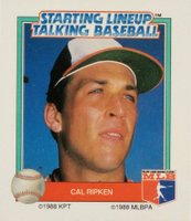 1988 Starting Line Up Talking Baseball # Cal Ripken Jr. Baseball Card
