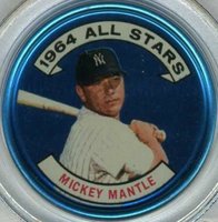 1964 Topps Coins #131r Mickey Mantle Right-Handed Baseball Card