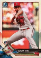2018 Bowman Chrome #16 Jordan Hicks Refractor Baseball Card