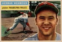 1956 Topps #78 Herman Wehmeier White Back Baseball Card