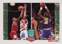 1992 Hoops #320 Karl Malone/Michael Jordan Basketball Card