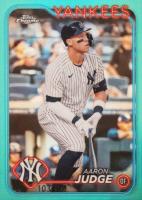 2024 Topps Chrome #50 Aaron Judge Aqua Refractor Baseball Card