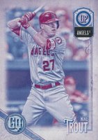 2018 Topps Gypsy Queen #1 Mike Trout Missing Nameplate Baseball Card