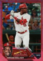 2023 Topps Chrome Logofractor Edition #209 Jordan Walker Pink Refractor Baseball Card