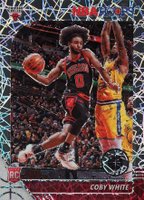 2019 Panini Hoops Premium Stock #204 Coby White Silver Laser Basketball Card