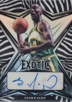 2022 Leaf Exotic Autographs #BASK1 Shawn Kemp Zebra Basketball Card
