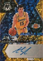 2022 Panini Mosaic Autographs Fast Break #FBAUS Austin Reaves Gold Basketball Card