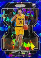 2021 Panini Prizm #165 Austin Reaves Blue Ice Basketball Card