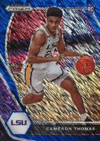2021 Panini Prizm Draft Picks #18 Cameron Thomas Blue Shimmer Prizm Basketball Card