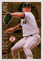 1996 Topps Classic Confrontations #CC13 Roger Clemens Baseball Card