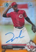 2017 Bowman Draft Chrome Draft Picks Autographs  #CDAJD Jeter Downs Orange Refractor Baseball Card