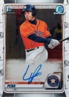 2020 Bowman Chrome Prospect Autographs #CPAJP Jeremy Pena Baseball Card