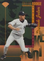 1996 Leaf #211 Derek Jeter Press Proof-Bronze Baseball Card