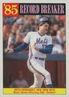 1986 Topps #203 Keith Hernandez Record Breaker Baseball Card