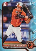 2022 Bowman Draft #BD168 Jackson Holliday Sky Blue Baseball Card
