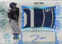 2021 Leaf Trinity Patch Autograph #JW1 James Wood Platinum Baseball Card