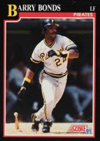 1991 Score #330 Barry Bonds Baseball Card