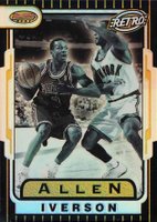 1996 Bowman's Best Retro #TB13 Allen Iverson Refractor Basketball Card