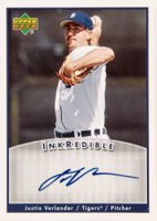 2006 Upper Deck Inkredible #IK-JV Justin Verlander Baseball Card