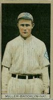 1912 Brown Backgrounds Broadleaf #125 Otto Miller Brooklyn Baseball Card