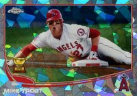 2013 Topps Chrome #1 Mike Trout Sliding-Atomic Refractor Baseball Card