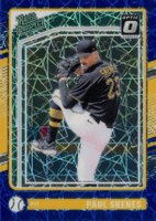 2024 Panini Donruss #131 Paul Skenes Optic-Blue Velocity Baseball Card