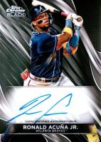 2024 Topps Chrome Black Autographs #RA Ronald Acuna Jr. Baseball Card