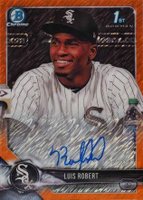 2018 Bowman Prospects Autographs Chrome #LR Luis Robert Orange Shimmer Baseball Card
