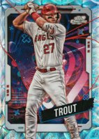 2024 Topps Chrome Cosmic #35 Mike Trout Nucleus Refractor Baseball Card