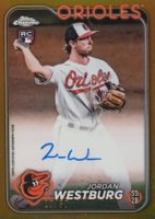 2024 Topps Chrome Rookie Autographs #RAJWE Jordan Westburg Gold Refractor Baseball Card