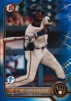 2022 Bowman Draft 1st Edition #115 Jackson Chourio Blue Foil Baseball Card