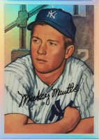 1996 Bowman Mantle 1952 Reprint #20 Mickey Mantle Refractor Baseball Card