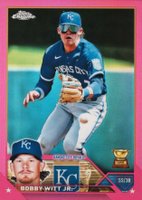 2023 Topps Chrome #176 Bobby Witt Jr. Pink Refractor Baseball Card