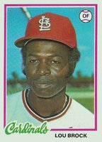 1978 Topps #170 Lou Brock Baseball Card