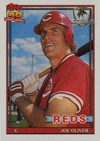 1991 Topps Desert Shield #517 Joe Oliver Baseball Card