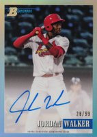 2021 Bowman Heritage Chrome Prospect Autographs #93PAJWA Jordan Walker Refractor Baseball Card