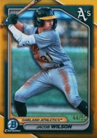2024 Bowman Chrome Prospects #BCP3 Jacob Wilson Gold Refractor Baseball Card