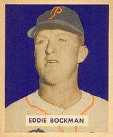 1949 Bowman #195 Eddie Bockman Baseball Card