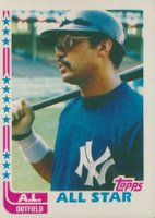 1982 Topps #551 Reggie Jackson Blackless Baseball Card