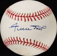 1999 Hall of Fame Autographs # Willie Mays Ball Baseball Card