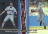 1999 Finest Split Screen #SS3 Nomar Garciaparra/Derek Jeter Non-Refractor/Refractor Baseball Card