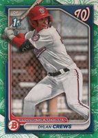 2024 Bowman Paper Prospects #BP23 Dylan Crews Green Pattern Baseball Card