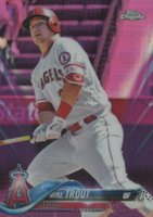 2018 Topps Chrome #100 Mike Trout Batting-Pink Refractor Baseball Card