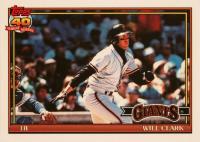 1991 Topps Tiffany #500 Will Clark Baseball Card