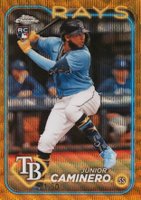 2024 Topps Chrome #213 Junior Caminero Gold Wave Baseball Card
