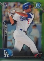 2016 Bowman Chrome #40 Corey Seager Green Refractor Baseball Card