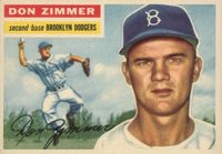 1956 Topps #99 Don Zimmer White back Baseball Card