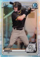 2020 Bowman Draft #BD39 Robert Hassell Chrome-Refractor Baseball Card