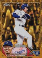 2023 Topps Gilded Collection #16 Freddie Freeman Raywave Gold Etch Baseball Card